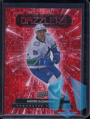 2022-23 Upper Deck Red Dazzlers Andrei Kuzmenko #DZ-69 Canucks